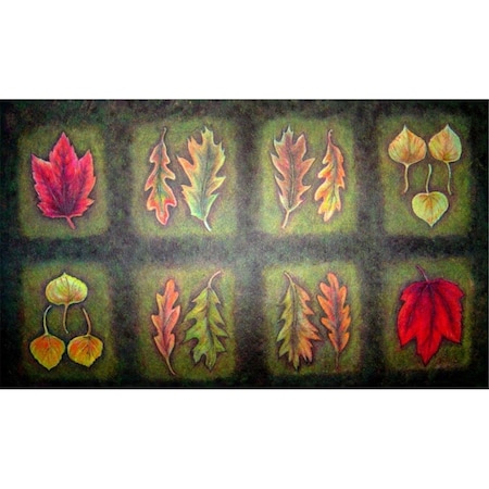 H2H Fallen Leaves Doormat Rug, Multi-Color - 18 x 30 in. H22548338